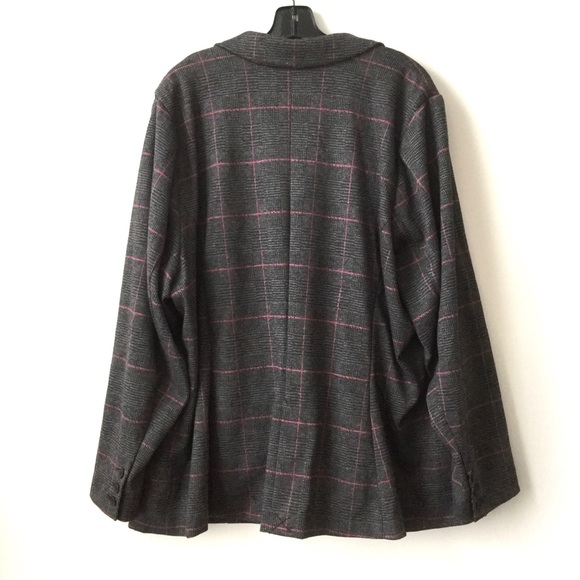 Torrid Grey Plaid  Double Knit Blazer - Picture 4 of 8